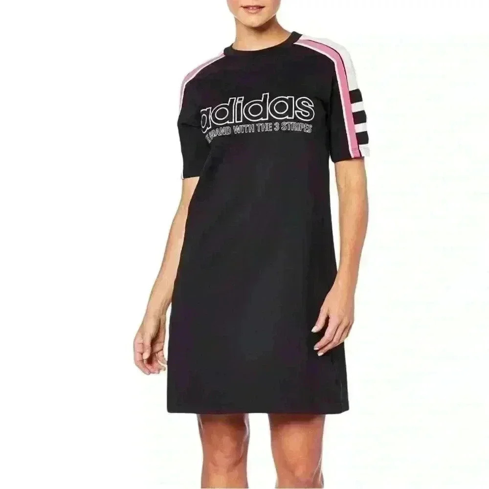Adidas Originals Black T-shirt Dress (475)